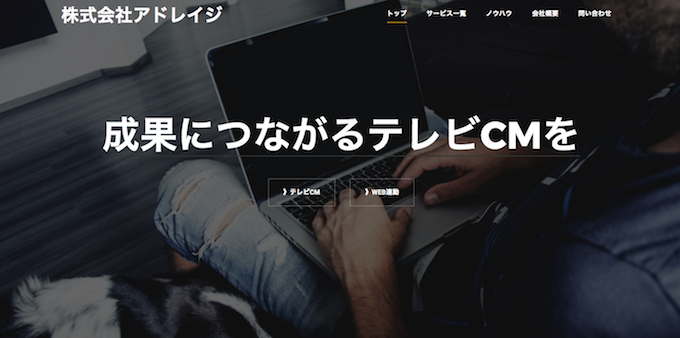 株式会社アドレイジ テレビCM用サイト